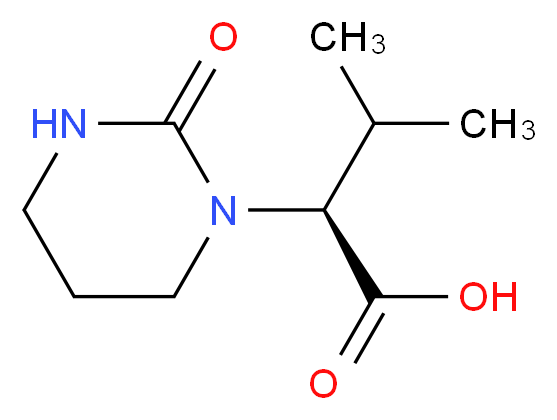 (2S)-3-methyl-2-(2-oxo-1,3-diazinan-1-yl)butanoic acid_分子结构_CAS_192725-50-1