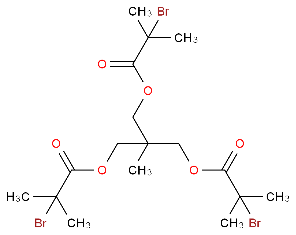 1,1,1-三(2-溴异丁酰氧甲基)乙烷_分子结构_CAS_648898-32-2)