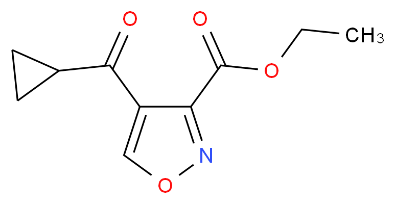 Ethyl 4-(cyclopropylcarbonyl)-3-isoxazolecarboxylate_分子结构_CAS_)