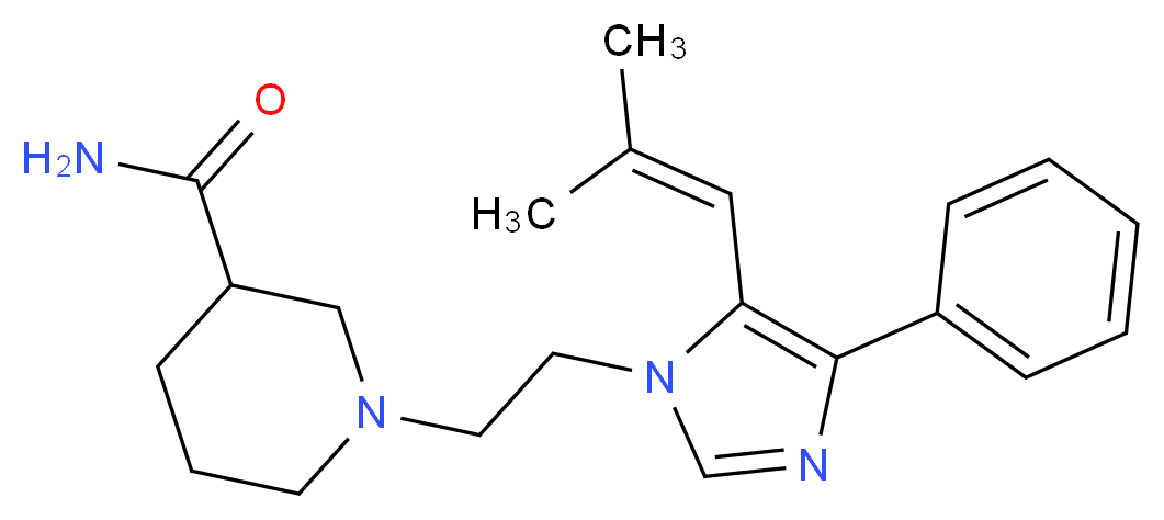 1-{2-[5-(2-methylprop-1-en-1-yl)-4-phenyl-1H-imidazol-1-yl]ethyl}piperidine-3-carboxamide_分子结构_CAS_)