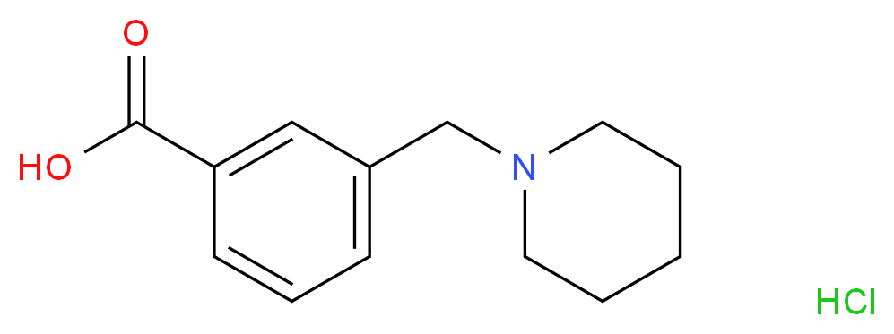3-(piperidinomethyl)benzoic acid hydrochloride 0.5 hydrate_分子结构_CAS_7596-82-9)