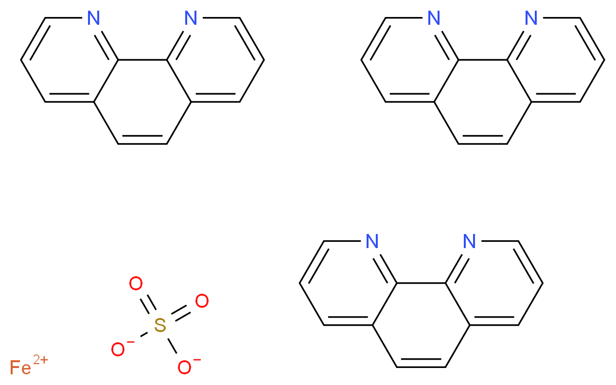 1,10-PHENANTHROLINE IRON(I) SULFATE COMPLEX_分子结构_CAS_14634-91-4)