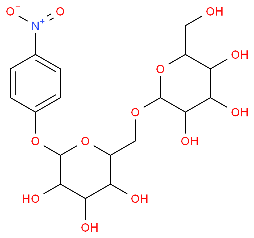 4-Nitrophenyl β-D-melibiose_分子结构_CAS_104872-92-6)