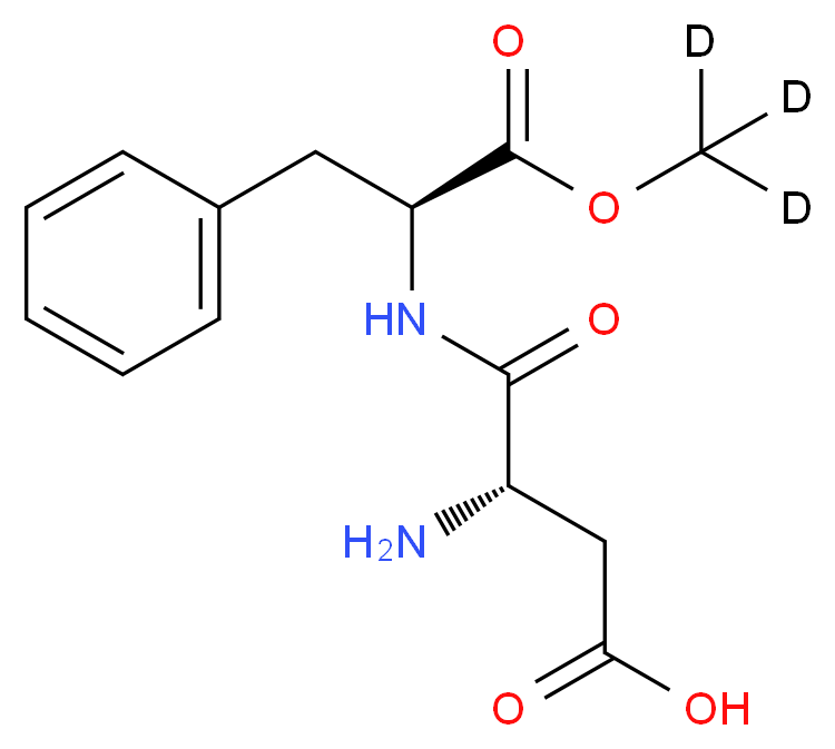 (3S)-3-amino-3-{[(2S)-1-(<sup>2</sup>H<sub>3</sub>)methoxy-1-oxo-3-phenylpropan-2-yl]carbamoyl}propanoic acid_分子结构_CAS_1356841-28-5