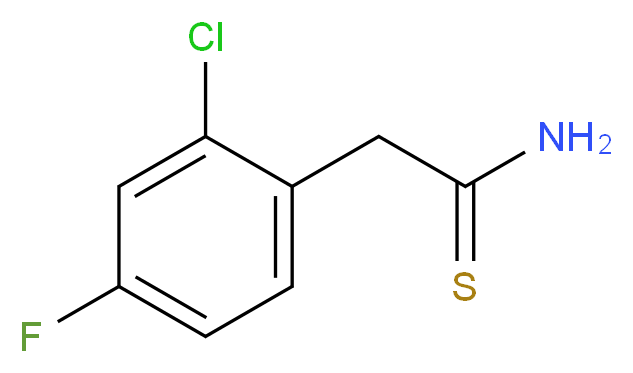 2-(2-chloro-4-fluorophenyl)ethanethioamide_分子结构_CAS_306937-36-0