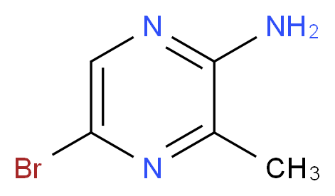 5-bromo-3-methylpyrazin-2-amine_分子结构_CAS_74290-67-8