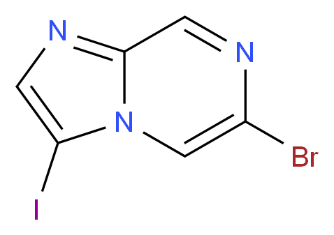 6-Bromo-3-iodoimidazo[1,2-a]pyrazine_分子结构_CAS_1245644-42-1)