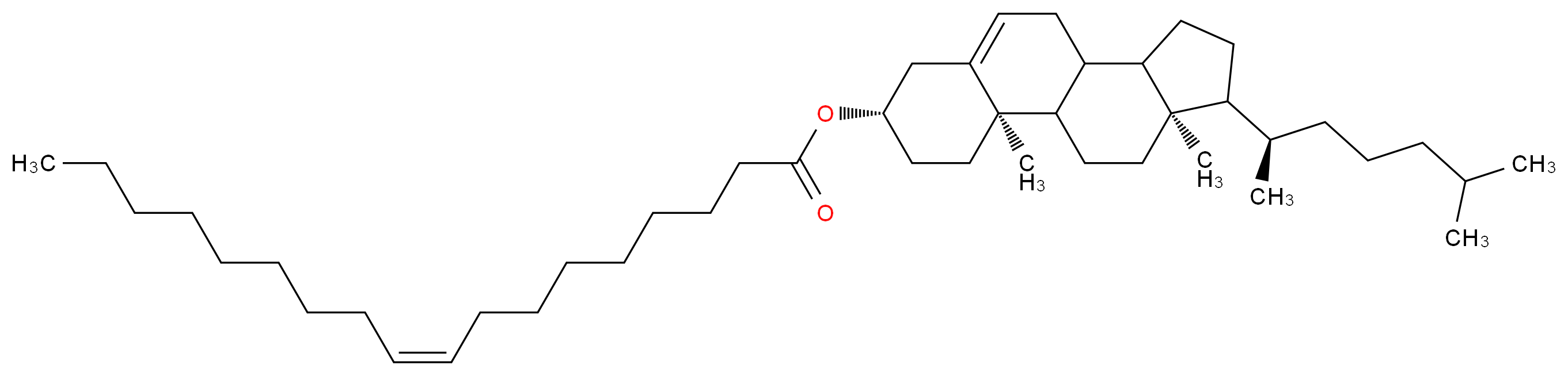 (2R,5S,15R)-2,15-dimethyl-14-[(2R)-6-methylheptan-2-yl]tetracyclo[8.7.0.0^{2,7}.0^{11,15}]heptadec-7-en-5-yl (9Z)-octadec-9-enoate_分子结构_CAS_303-43-5