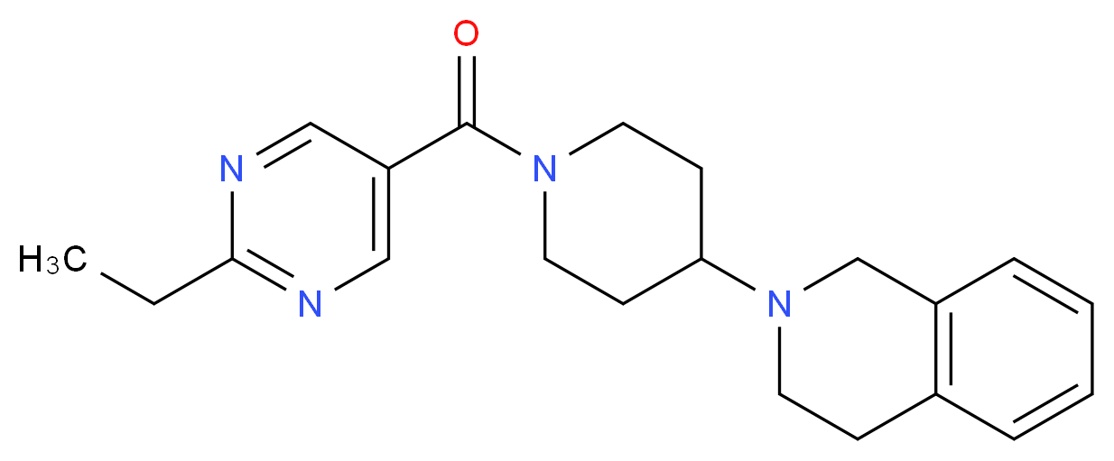 2-{1-[(2-ethyl-5-pyrimidinyl)carbonyl]-4-piperidinyl}-1,2,3,4-tetrahydroisoquinoline_分子结构_CAS_)