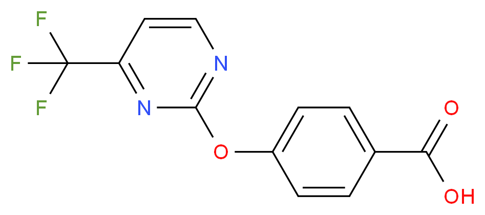 4-{[4-(Trifluoromethyl)pyrimidin-2-yl]oxy}benzoic acid 97%_分子结构_CAS_914636-59-2)