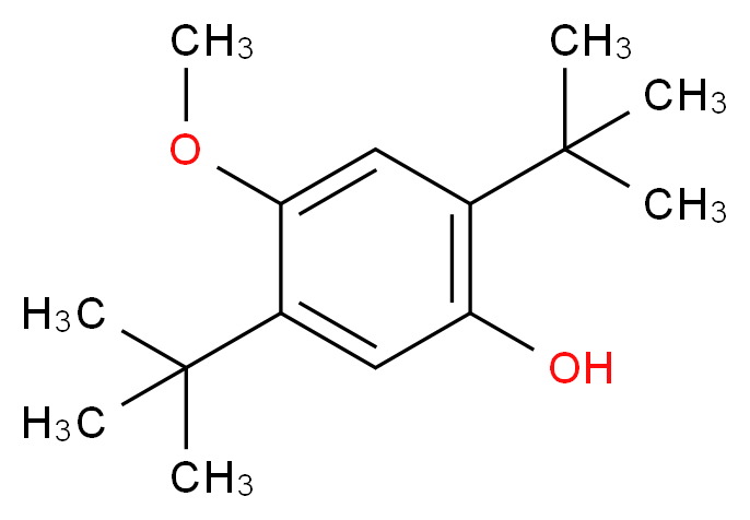 2,5-二叔丁基-4-甲氧基苯酚_分子结构_CAS_1991-52-2)