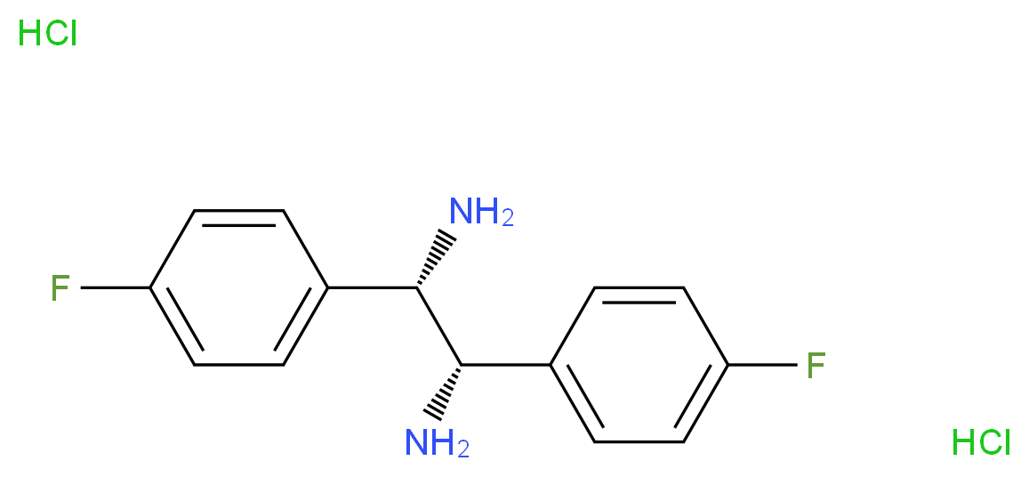 (1S,2S)-1,2-双(4-氟苯基)乙二胺二盐酸盐_分子结构_CAS_1052707-11-5)