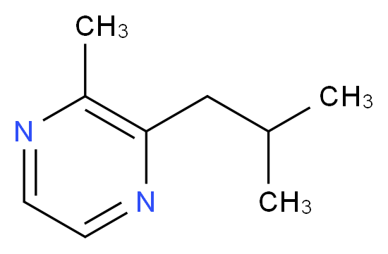 2-异丁基-3-甲基吡嗪_分子结构_CAS_13925-06-9)