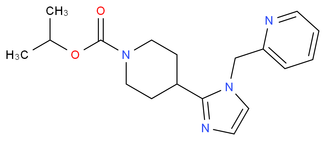 isopropyl 4-[1-(2-pyridinylmethyl)-1H-imidazol-2-yl]-1-piperidinecarboxylate_分子结构_CAS_)