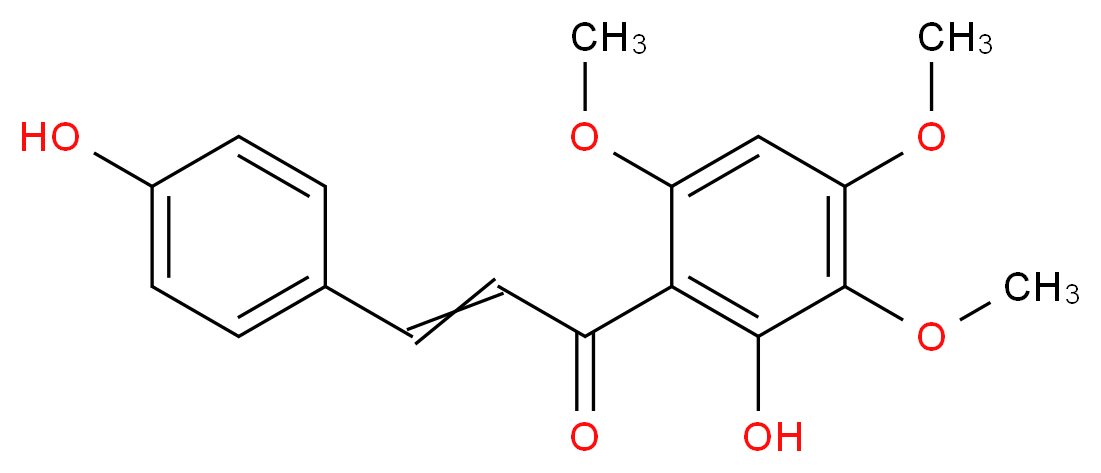 1-(2-hydroxy-3,4,6-trimethoxyphenyl)-3-(4-hydroxyphenyl)prop-2-en-1-one_分子结构_CAS_69616-74-6