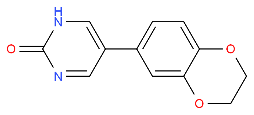 5-(2,3-dihydro-1,4-benzodioxin-6-yl)pyrimidin-2(1H)-one_分子结构_CAS_)