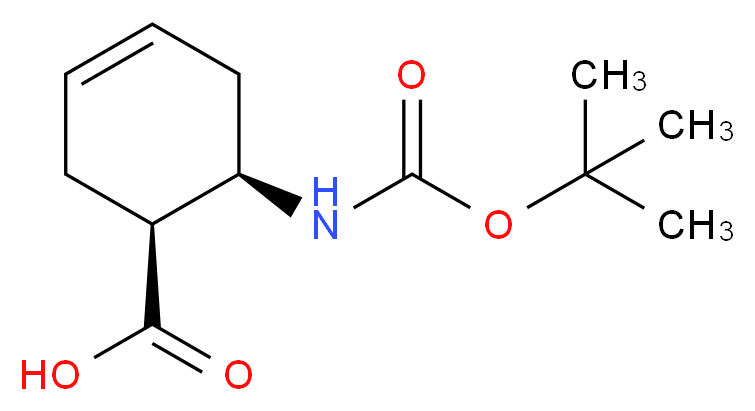 (±)-顺式-6-(Boc-氨基)-3-环己烯-1-羧酸_分子结构_CAS_63216-52-4)