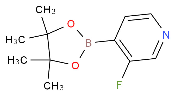 3-fluoro-4-(tetramethyl-1,3,2-dioxaborolan-2-yl)pyridine_分子结构_CAS_458532-88-2