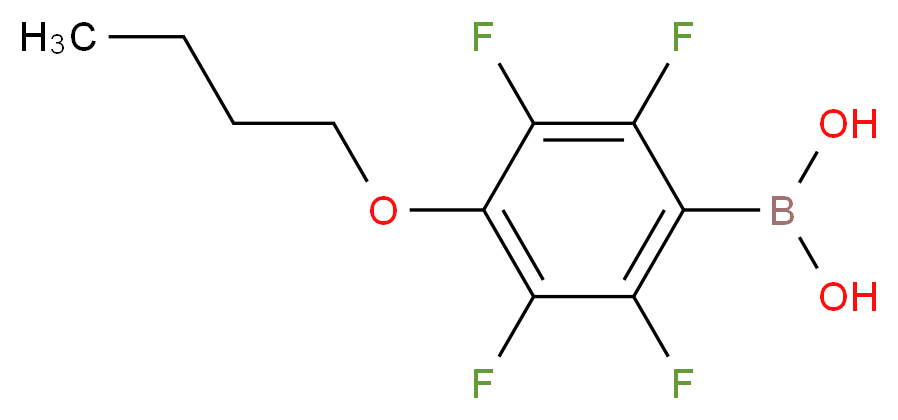 4-Butoxy-2,3,5,6-tetrafluorobenzeneboronic acid_分子结构_CAS_871126-19-1)