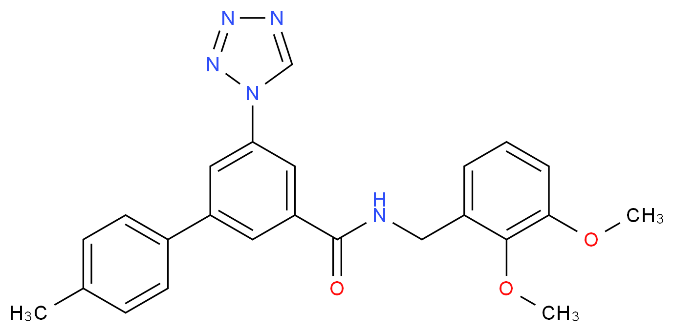N-(2,3-dimethoxybenzyl)-4'-methyl-5-(1H-tetrazol-1-yl)-3-biphenylcarboxamide_分子结构_CAS_)