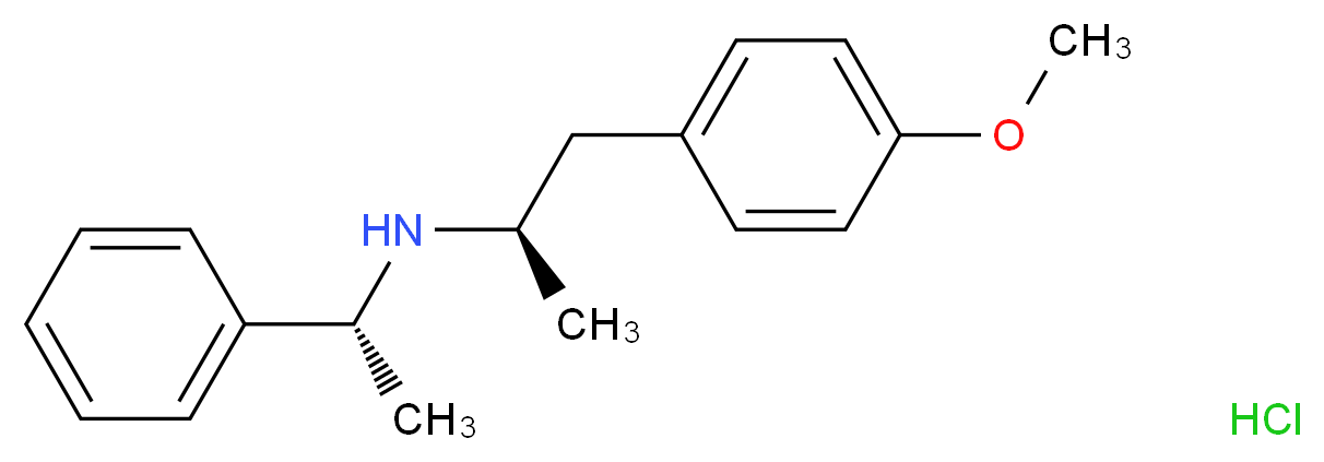 (αR)-4-Methoxy-α-methyl-N-[(1R)-1-phenylethyl]benzeneethanamine Hydrochloride _分子结构_CAS_50505-66-3)