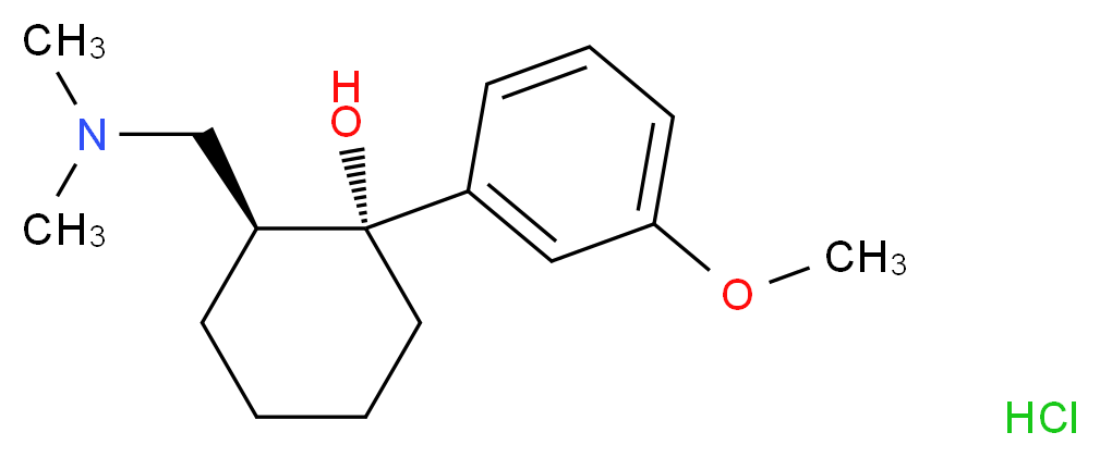 (1R,2S)-2-[(dimethylamino)methyl]-1-(3-methoxyphenyl)cyclohexan-1-ol hydrochloride_分子结构_CAS_73806-49-2