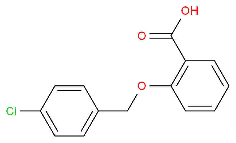 2-[(4-chlorophenyl)methoxy]benzoic acid_分子结构_CAS_52803-69-7