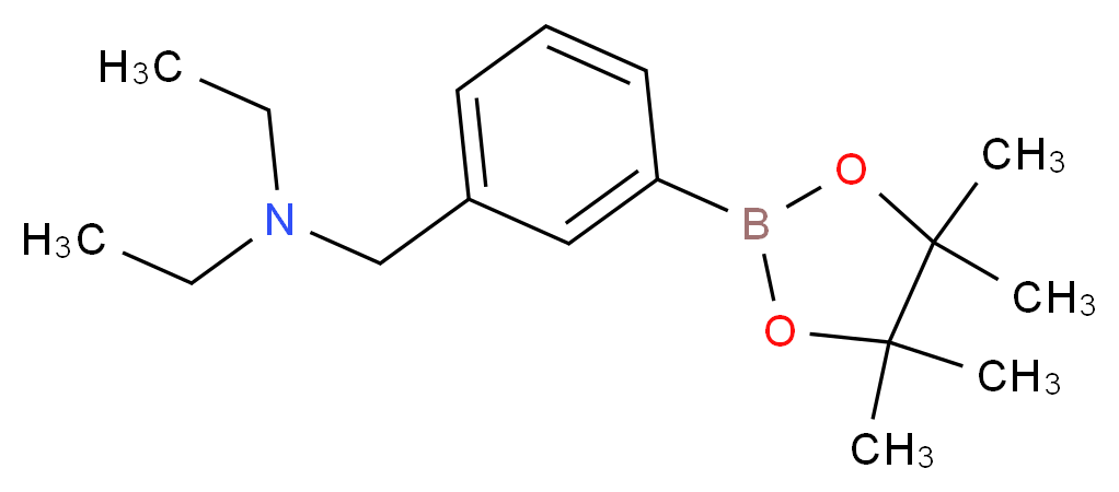 diethyl({[3-(tetramethyl-1,3,2-dioxaborolan-2-yl)phenyl]methyl})amine_分子结构_CAS_1260900-80-8