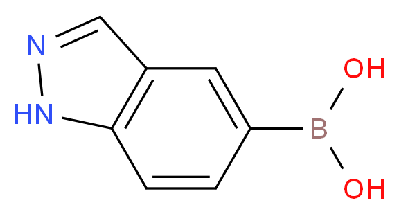 (1H-indazol-5-yl)boronic acid_分子结构_CAS_338454-14-1