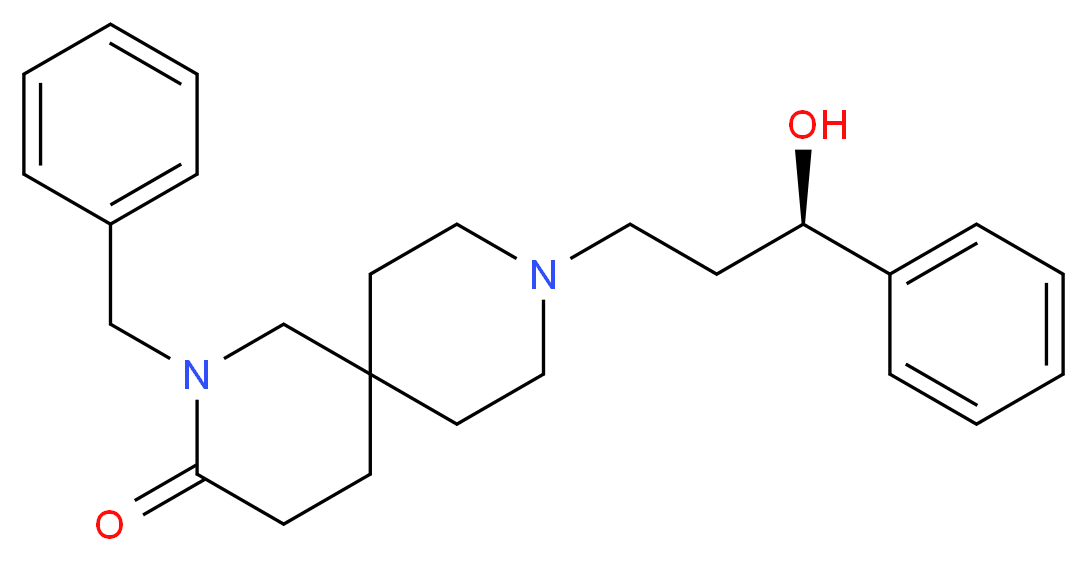 2-benzyl-9-[(3R)-3-hydroxy-3-phenylpropyl]-2,9-diazaspiro[5.5]undecan-3-one_分子结构_CAS_)