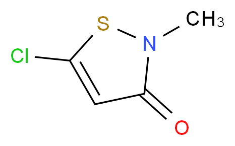 5-氯-2-甲基-4-异噻唑啉-3-酮 溶液_分子结构_CAS_26172-55-4)