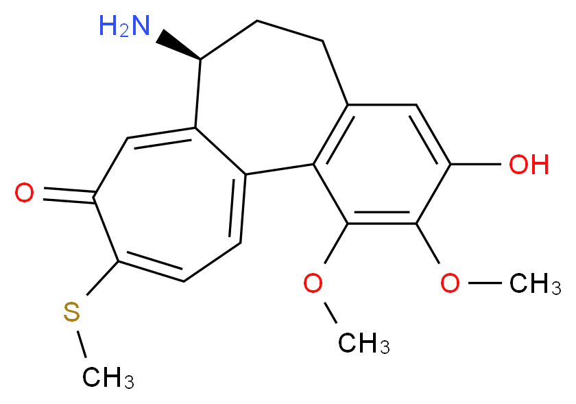 (10S)-10-amino-5-hydroxy-3,4-dimethoxy-14-(methylsulfanyl)tricyclo[9.5.0.0<sup>2</sup>,<sup>7</sup>]hexadeca-1(16),2(7),3,5,11,14-hexaen-13-one_分子结构_CAS_97043-09-9