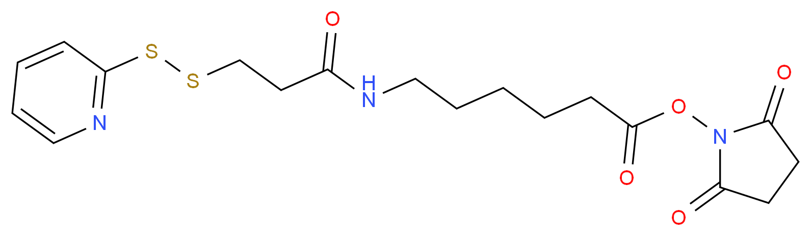 Succinimidyl 6-[3-(2-Pyridyldithio)propionamido]hexanoate_分子结构_CAS_158913-22-5)