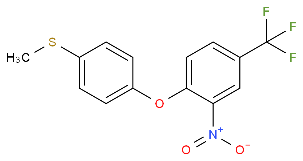 1-[4-(methylsulfanyl)phenoxy]-2-nitro-4-(trifluoromethyl)benzene_分子结构_CAS_56191-23-2