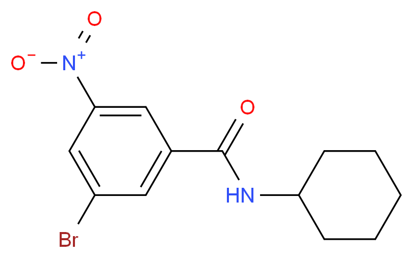 3-Bromo-N-cyclohexyl-5-nitrobenzamide 98%_分子结构_CAS_)