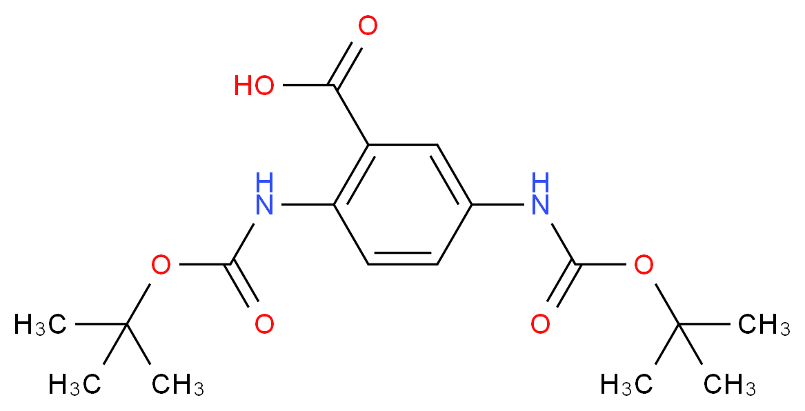 2,5-BIS[(TERT-BUTOXYCARBONYL)AMINO]BENZOIC ACID_分子结构_CAS_)