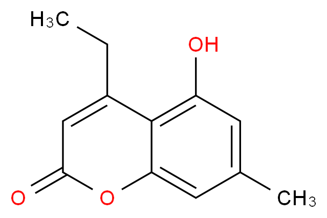 4-ethyl-5-hydroxy-7-methyl-2H-chromen-2-one_分子结构_CAS_62036-49-1