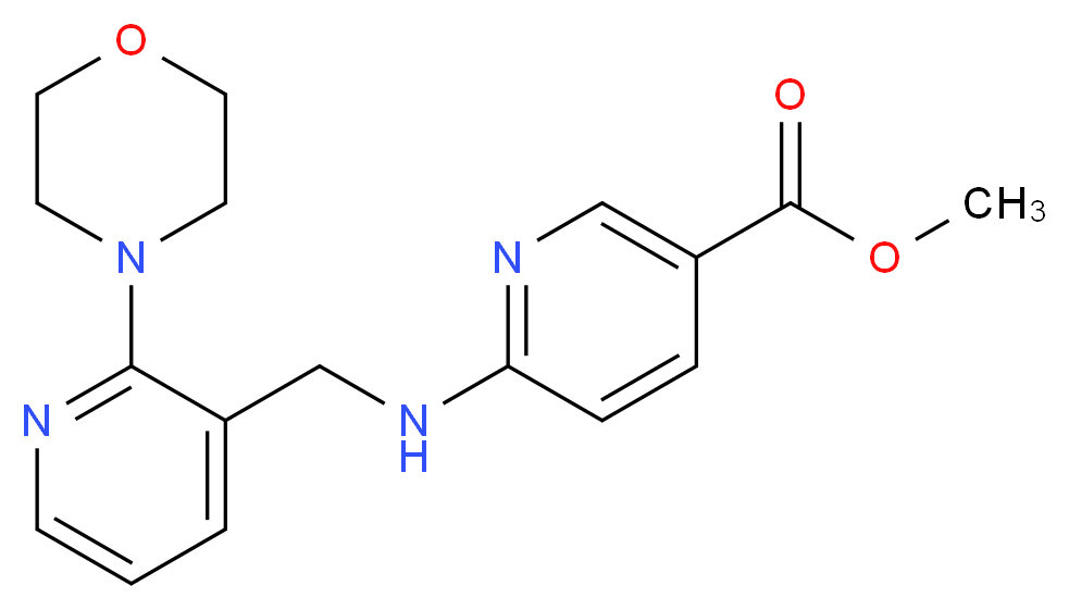 methyl 6-({[2-(4-morpholinyl)-3-pyridinyl]methyl}amino)nicotinate_分子结构_CAS_)