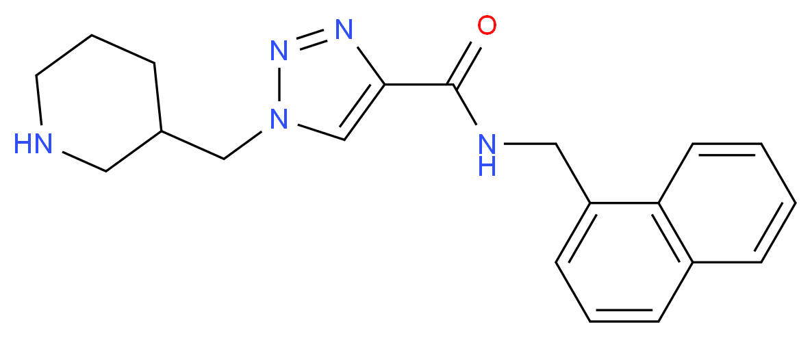 N-(1-naphthylmethyl)-1-(piperidin-3-ylmethyl)-1H-1,2,3-triazole-4-carboxamide_分子结构_CAS_)
