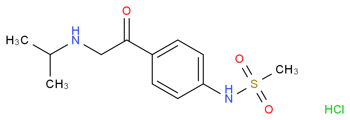 N-(4-{2-[(propan-2-yl)amino]acetyl}phenyl)methanesulfonamide hydrochloride_分子结构_CAS_5576-49-8