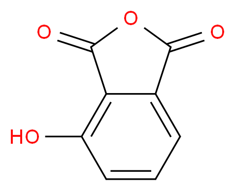 4-hydroxy-1,3-dihydro-2-benzofuran-1,3-dione_分子结构_CAS_37418-88-5