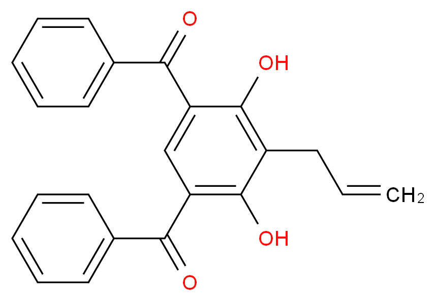 2-丙烯基-4,6-联苯甲酰间苯二酚醇_分子结构_CAS_102593-74-8)