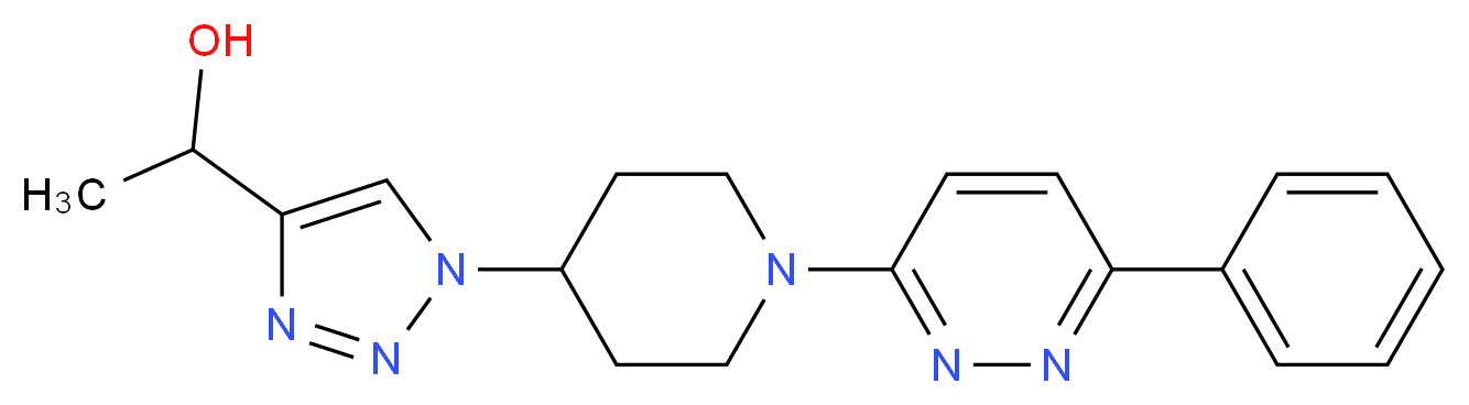 1-{1-[1-(6-phenyl-3-pyridazinyl)-4-piperidinyl]-1H-1,2,3-triazol-4-yl}ethanol_分子结构_CAS_)