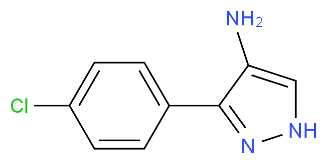 3-(4-chlorophenyl)-1H-pyrazol-4-amine_分子结构_CAS_91857-91-9