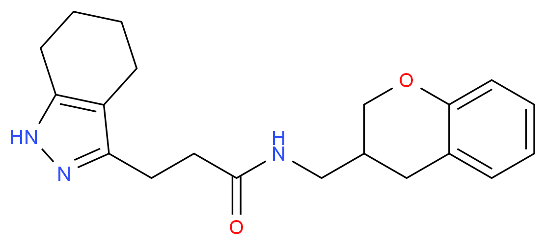 N-(3,4-dihydro-2H-chromen-3-ylmethyl)-3-(4,5,6,7-tetrahydro-1H-indazol-3-yl)propanamide_分子结构_CAS_)