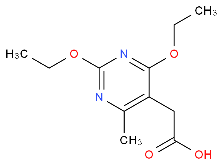 (2,4-Diethoxy-6-methyl-pyrimidin-5-yl)-acetic acid_分子结构_CAS_)