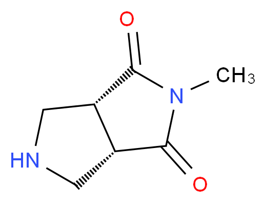 (3aR,6aS)-2-methyl-octahydropyrrolo[3,4-c]pyrrole-1,3-dione_分子结构_CAS_1256643-48-7