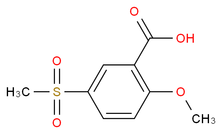 5-methanesulfonyl-2-methoxybenzoic acid_分子结构_CAS_50390-76-6