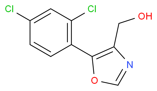 [5-(2,4-dichlorophenyl)-1,3-oxazol-4-yl]methanol_分子结构_CAS_957062-73-6