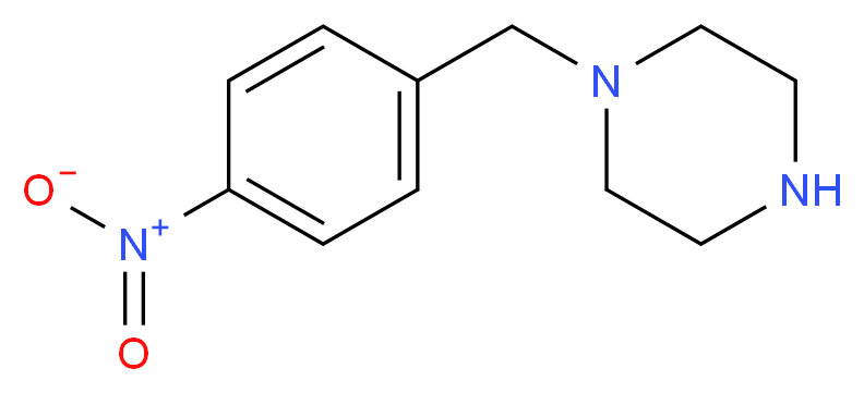 1-(4-Nitrobenzyl)piperazine_分子结构_CAS_58198-49-5)